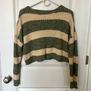 Striped cropped sweater